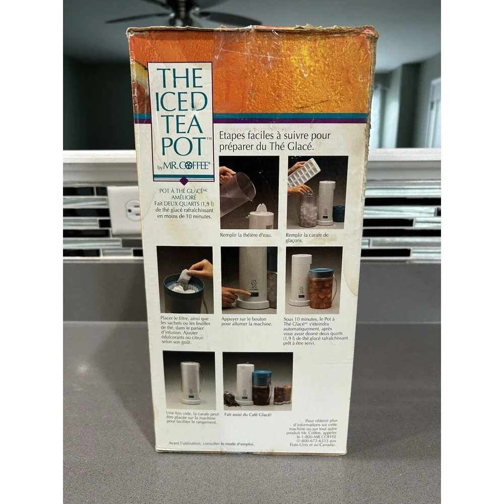 Mr Coffee Iced Tea Maker 2-QT TMI Series Vintage 1996 Made In USA New Open Box
